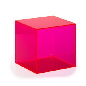 Kvadratisk Vægkasse i Lyserød Plast 20x20x20 Cm
